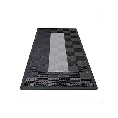 Swisstrax Ribtrax Pro Motorcycle Garage Floor Tile Mat (Jet Black / Slate Grey)
