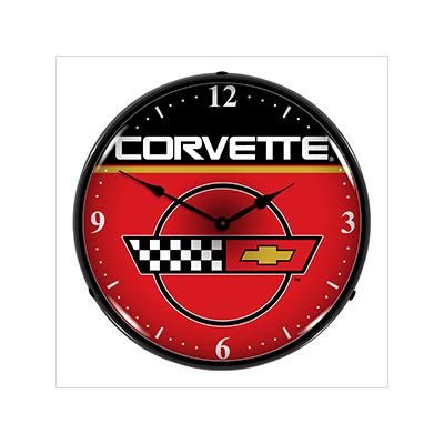 Collectable Sign and Clock Corvette Backlit Wall Clock