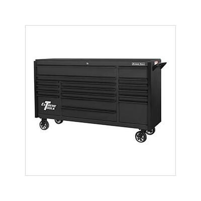 Extreme Tools DX Series 72-Inch Black Rolling Tool Chest with Black Trim