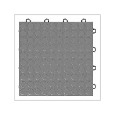 GearTile Coin Pattern 12 x 12-Inch Graphite Garage Floor Tile (48 Pack)