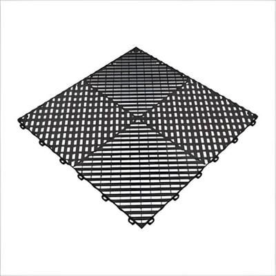 Swisstrax Ribtrax Pro Jet Black Garage Floor Tile (24-Pack)