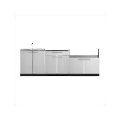 NewAge Outdoor Kitchens Stainless Steel 3-Piece Outdoor Kitchen Set (No Countertop)