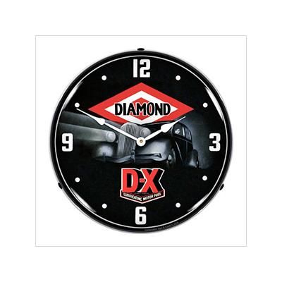 Collectable Sign and Clock DX Lubricating Motor Fuel Backlit Wall Clock
