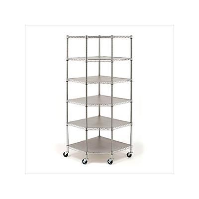Seville Classics 6-Tier Corner Wire Shelving System