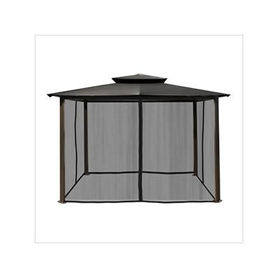 Paragon Outdoor 10 x 12 ft. Barcelona Soft Top Gazebo with Mosquito Netting (Grey Canopy)