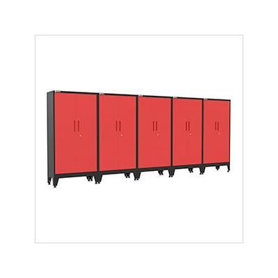 Armadillo Tough Red Gear Locker Tall Cabinet (5-Pack)