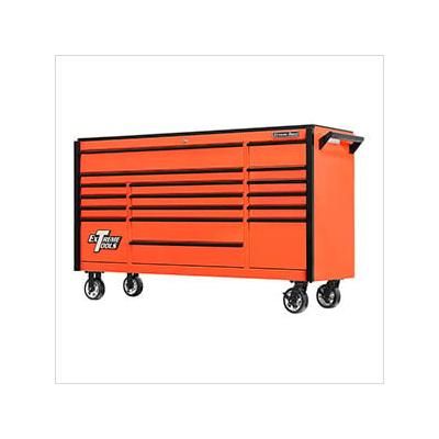 Extreme Tools DX Series 72-Inch Orange Rolling Tool Chest with Black Trim