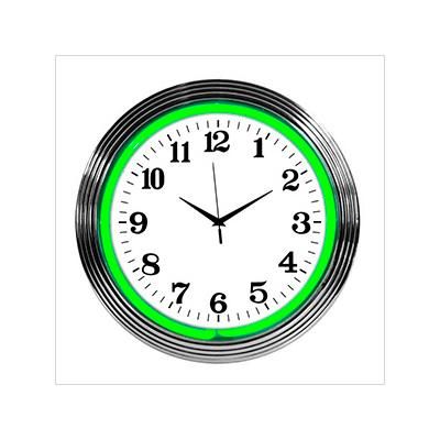 Neonetics 15-Inch Standard Green Neon Clock