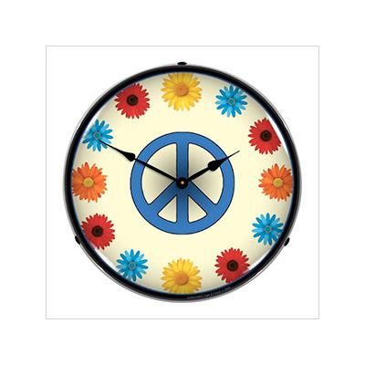 Collectable Sign and Clock Flower Power Backlit Wall Clock