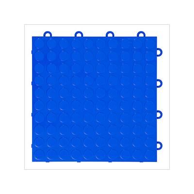 GearTile Coin Pattern 12 x 12-Inch Royal Blue Garage Floor Tile (24 Pack)