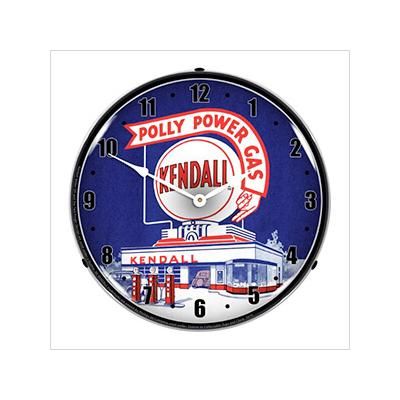 Collectable Sign and Clock Kendall Gas Station Backlit Wall Clock