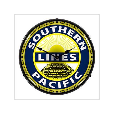 Collectable Sign and Clock Southern Pacific Lines Backlit Wall Clock