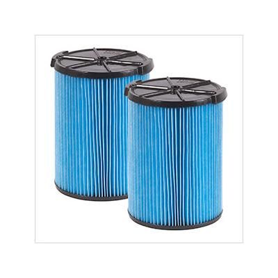 Workshop Vacs Multi-Fit Fine Dust Wet Dry Cartridge Filter for 5-16 Gallon Vacuums (2-Pack)