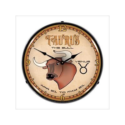 Collectable Sign and Clock Taurus Backlit Wall Clock