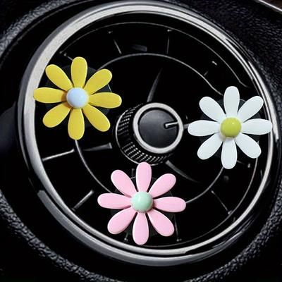 Simple And Fresh Flower, Small Daisy, Car Perfume Decoration Clip, Colorful Flower, Car Mounted Air Conditioner, Air Outlet, Fragrance Clip