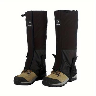 TEMU 1pair Waterproof And Adjustable Snow Leg Gaiters For Hiking, Walking, Mountain Climbing