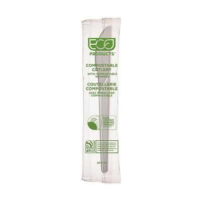Eco Products EP-S011-W 6" Plantware Disposable Knife - PLA, White, Case of 1000