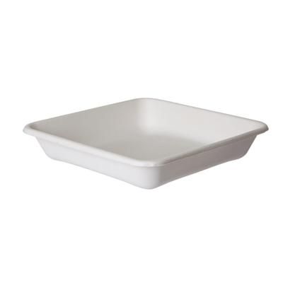 Eco Products EP-SCS9T 9" Square WorldView Take-Out Container - Molded Fiber, White