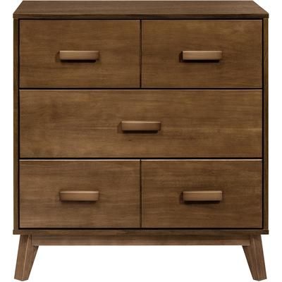 Babyletto Scoot 3-Drawer Changer Dresser w/Removable Changing Tray - Natural Walnut