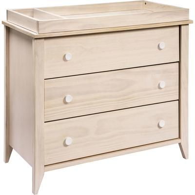 Babyletto Sprout 3-Drawer Changer Dresser w/Removable Changing Tray - Washed Natural / White