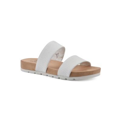 Women's Tahlie Flat Sandals by Cliffs in White Snake Print (Size 11 M)