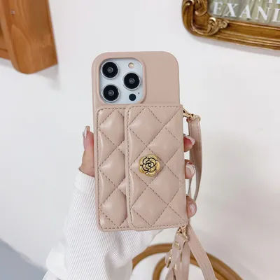 Crossbody PU Leather Wallet with Card Holder Phone Case for IPhone 16 15 14 Plus 13 12 11 Pro Max