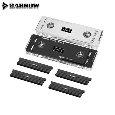 Barrowch Water Cooler Memory Block Memory Water Cooling Block With TFT Digital Display 5V ARGB 3pin Lighting For DDR5 / DDR4