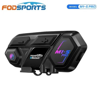 Fodsports M1-S Pro Motorcycle Bluetooth Intercom Helmet Headset Wireless Interphone,10 Riders 2000M