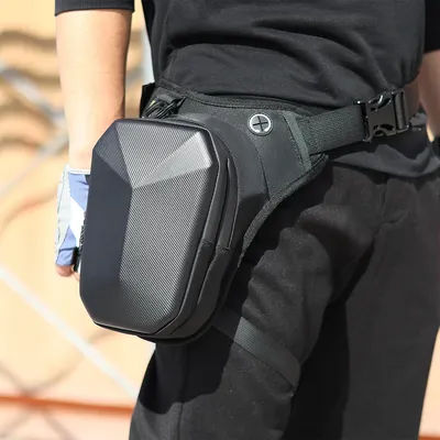 Motorcycle Leg Side Bag EVA Hard Shell Crossbody Fanny Pack Outdoor Casual Waist Bags Motorbike Mobile Phone Purse Hip Bum Pack
