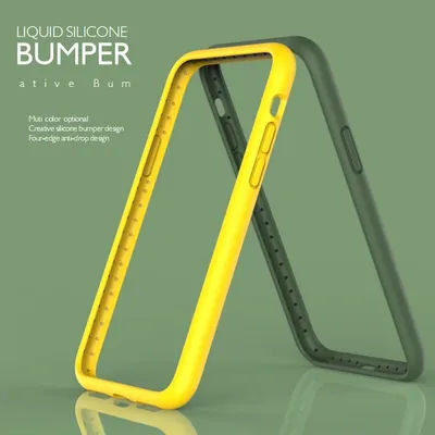 Liquid Silicone Bumper Original Side Phone Case for iPhone 15 14 13 12 11Pro Max 15 14 Plus 13 12 Mini Gel Candy Soft Frame Case
