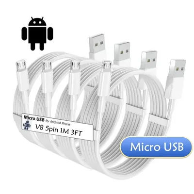 5-10pcs 1M 3ft Micro V8 5Pin USB Charger Cable Cord Line For Samsung Galaxy S6 S7 edge note 2 4 htc