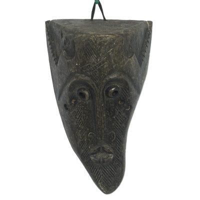 Wide Eyes,'Hand Made Sese Wood Wall Mask'