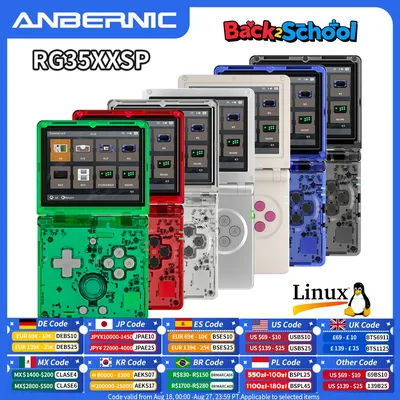 ANBERNIC RG35XXSP Retro Flip Handheld Game Console 3.5" IPS Screen Linux H700 Video Game Player Support Streaming WIFI Bluetooth