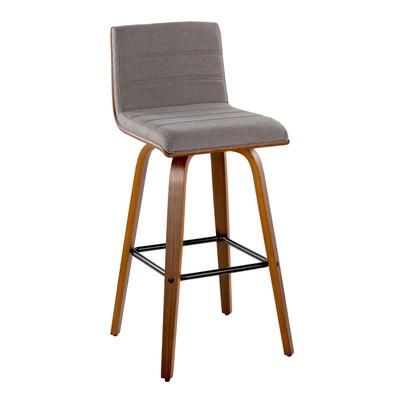 Vasari 30" Fixed-Height Barstool - Set Of 2 by Lumisource in Black Walnut Grey