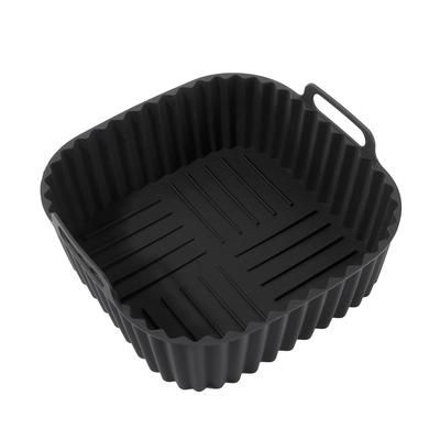 "TEMU Silicone Air Fryer Liner - 8" Square, Reusable & Easy To Clean - 4-7 Fryers, Air Fryer & Microwave Safe - Ideal For Healthy Cooking"