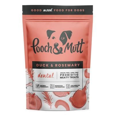 3x120g Duck and Rosemary Dental Meaty Treats Pooch and Mutt dog treats
