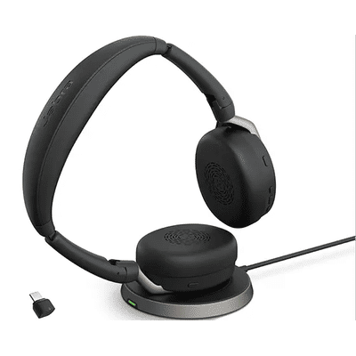 Jabra Evolve2 65 Flex Link380c MS Stereo Headset with Wireless Charger