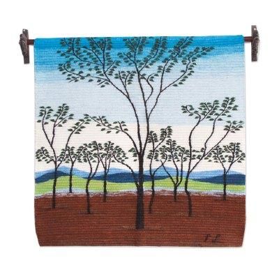 Wool tapestry, 'Autumn in the North'