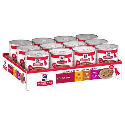 12x370g Chicken Turkey Beef Adult Science Plan Hill's Wet Dog Food