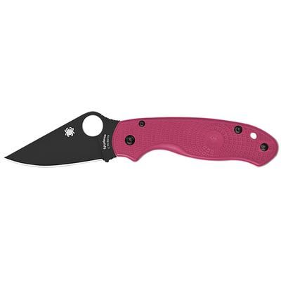 Spyderco Para 3 Lightweight Folding Knife 2.93in CTS BD1N DLC Plain Blade Pink FRN Handle C223PNBK