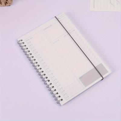 TEMU 1pc Simple Planner Notebook, Time Management Notebook, Self-discipline Schedule Notebook