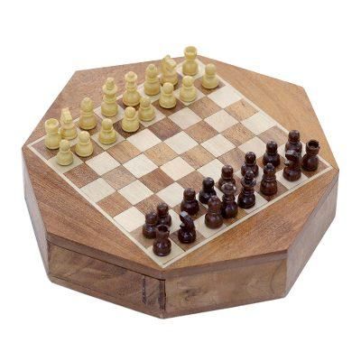 Mind Battle,'Wood Mini Chess Set with a Magnetic Board from India'