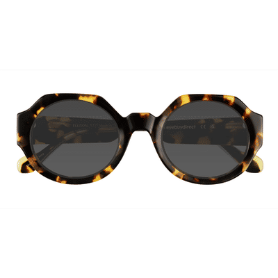 Unisex s round Spotty Tortoise Acetate Prescription sunglasses - Eyebuydirect s Ellison