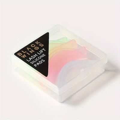 TEMU 4 Pairs Lash Lift Silicone Pads, Jelly Style Self-adhesive Eyelash Molds Tool Set, Reusable Eyelash Curling Auxiliary For Makeup And Lash Enhancement