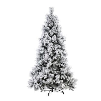Albero di Natale innevato in PE Real Touch+ PP + Flock 150 cm