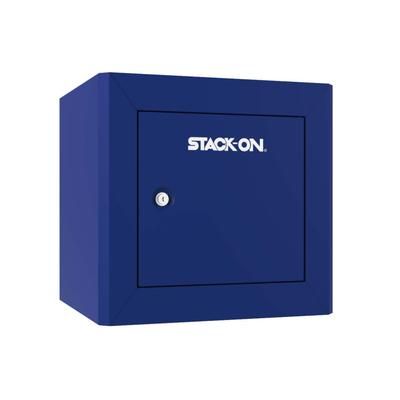 Stack-On Compact Welded-Steel Pistol Ammo Cabinet With Foam-Padded Bottom Blue X-Large GCBL-1000-DX