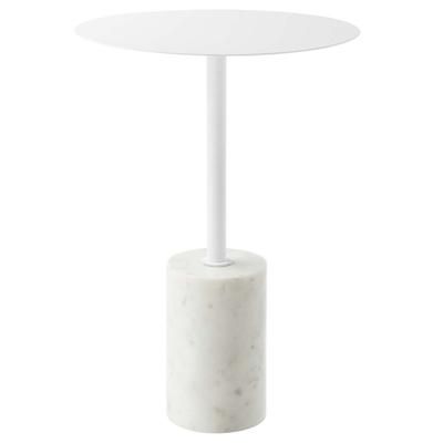 Lyric Round Side Table in White White - East End Imports EEI-6605-WHI-WHI