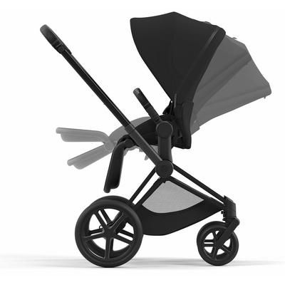 Cybex Priam 4 + Cloud G Lux SensorSafe Travel System Bundle - Matte Black / Black / Soho Grey / Moon