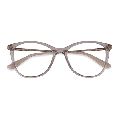 Female s square Clear Brown Plastic Prescription eyeglasses - Eyebuydirect s Vogue Eyewear VO5562
