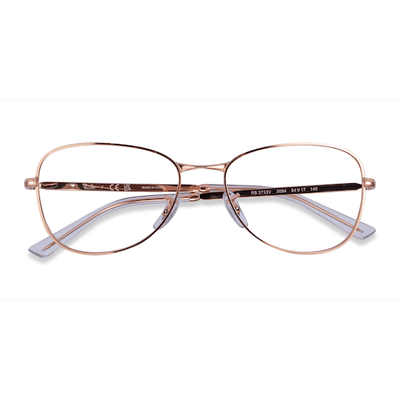 Unisex s horn Rose Gold Metal Prescription eyeglasses - Eyebuydirect s Ray-Ban RB3733V